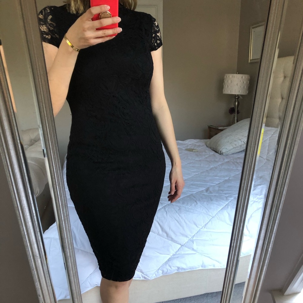 Black lace dress